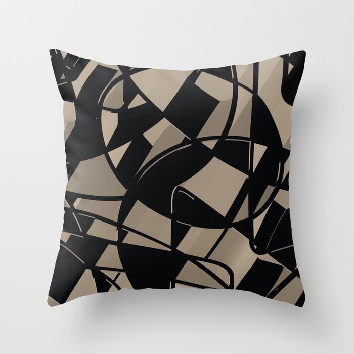 3D Abstract Futuristic Background Throw Pillow