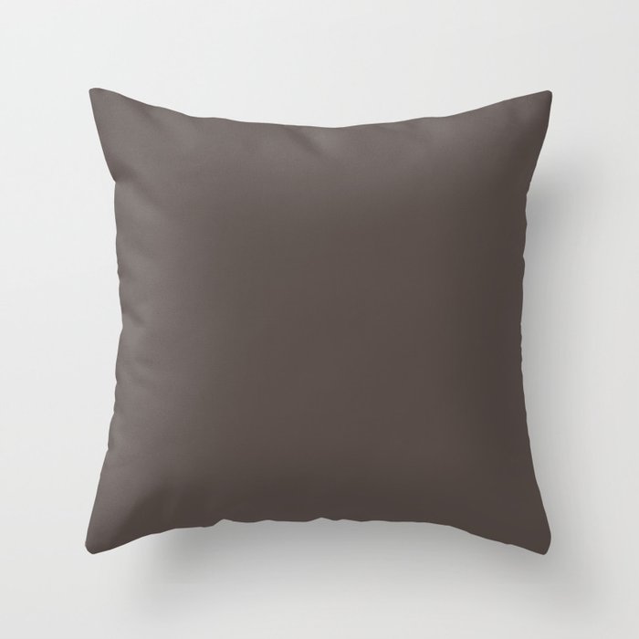 Molasses Brown Throw Pillow