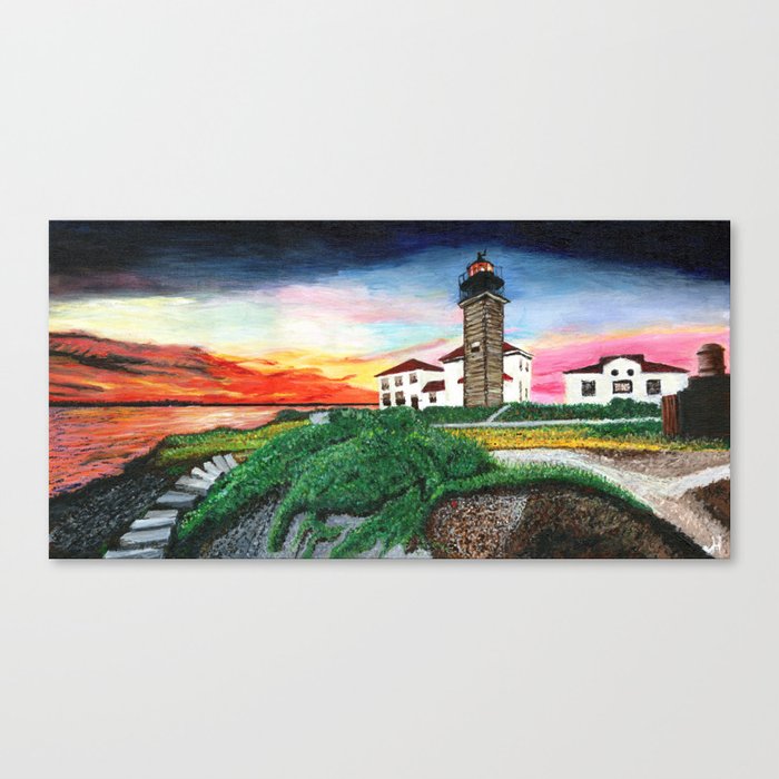 Beavertail Lighthouse Jamestown Rhode Island Canvas Print