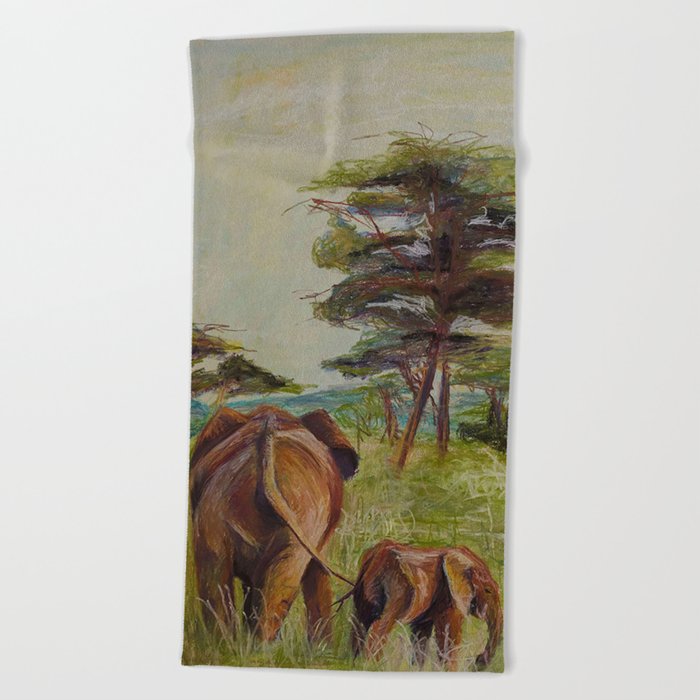 Mother and Child Beach Towel