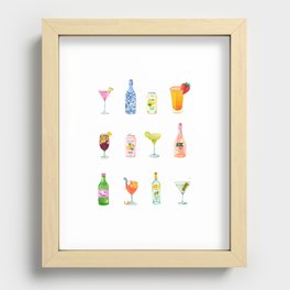 Summer Cocktails   Recessed Framed Print