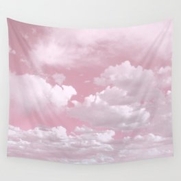 Clouds in a Pink Sky Wall Tapestry