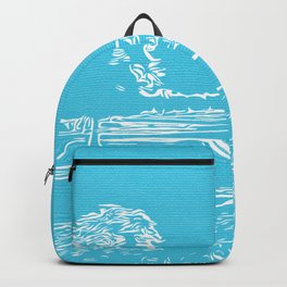 Tranquil trees blue  Backpack