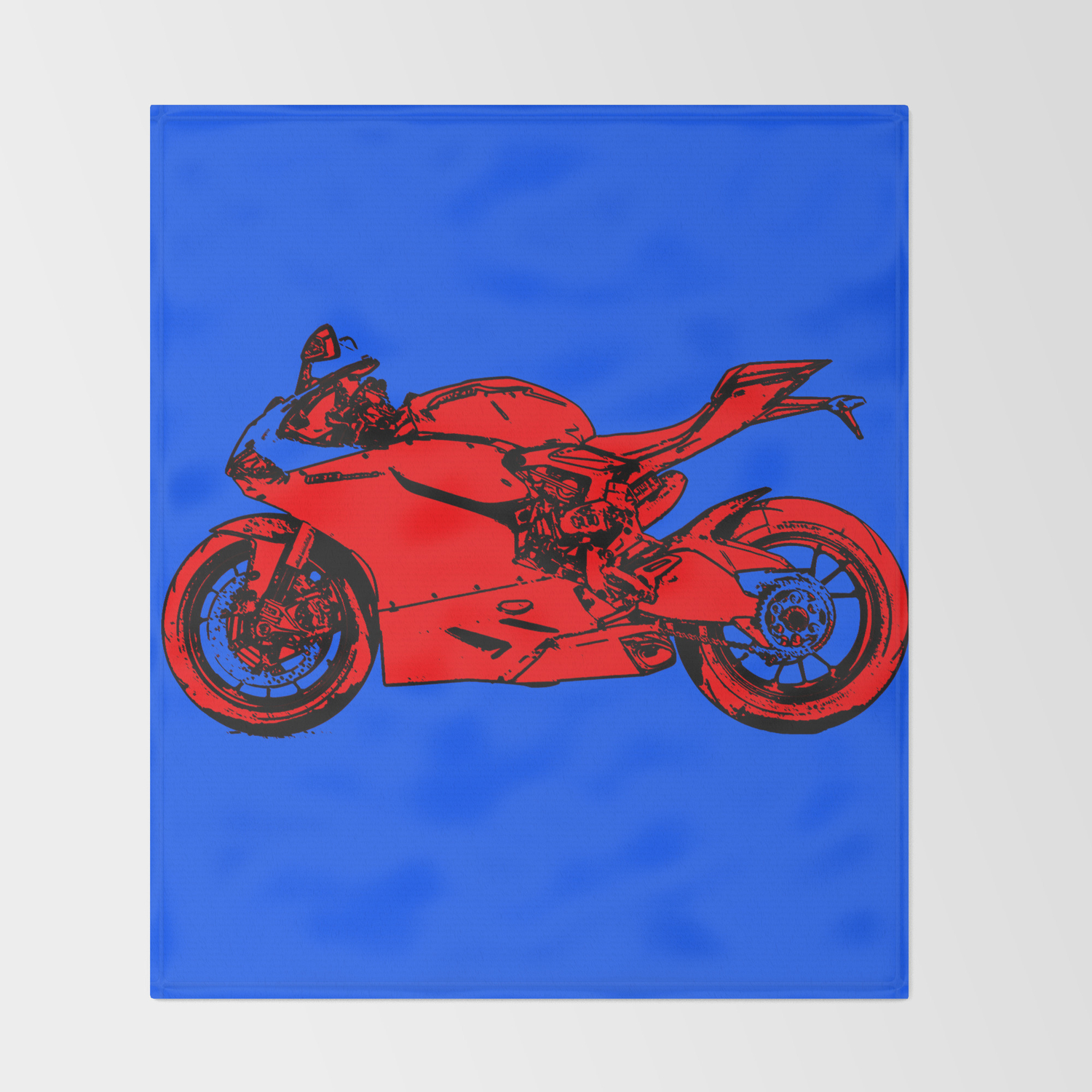 Abstract Motorcycle Art Throw Blanket By Drawspots Society6