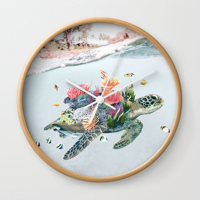 Coral Turtle • Save the Planet Wall Clock
