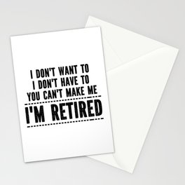 Funny Retirement Saying Stationery Card