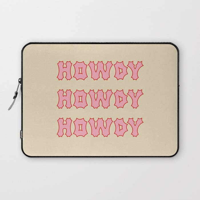 Gothic Cowgirl, Pink and white Laptop Sleeve