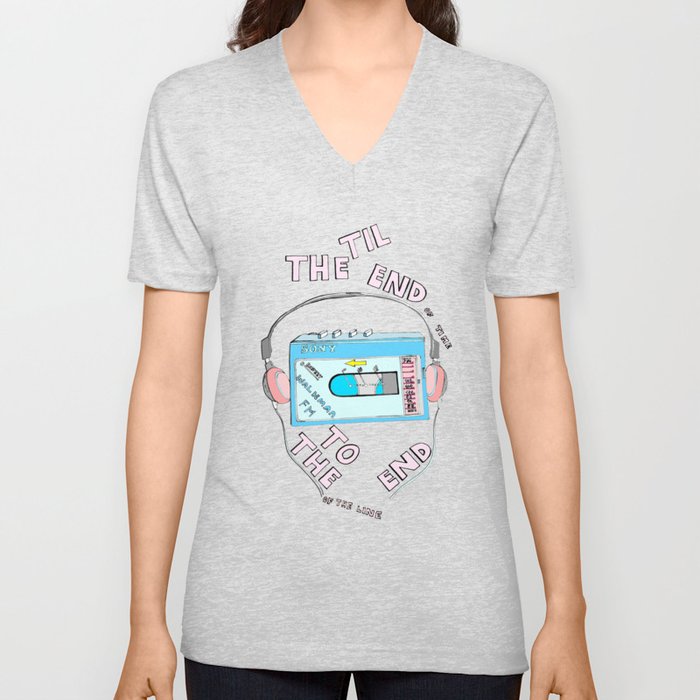 Music Til the End of Time , To the End of the Line V Neck T Shirt