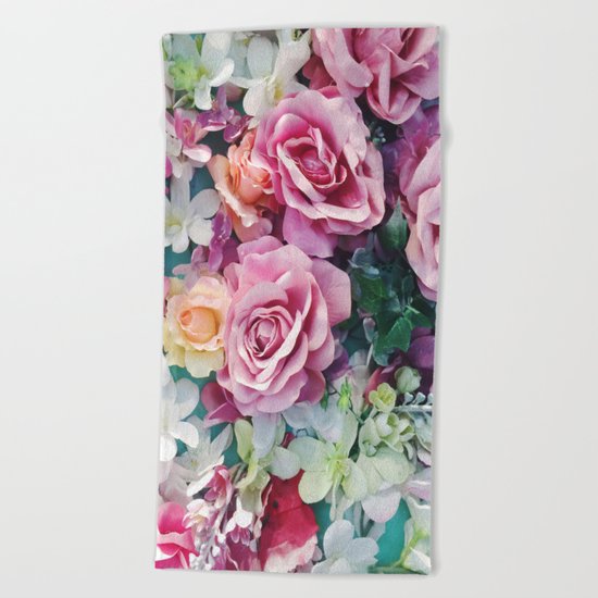 Summer Flowers Beach Towel