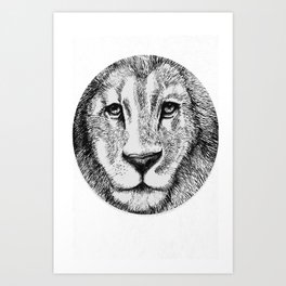 LION Art Print | Illustration, Animal, Painting 
