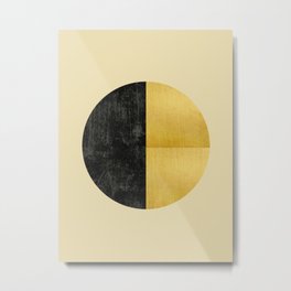 Black and Gold Circle 03 Metal Print