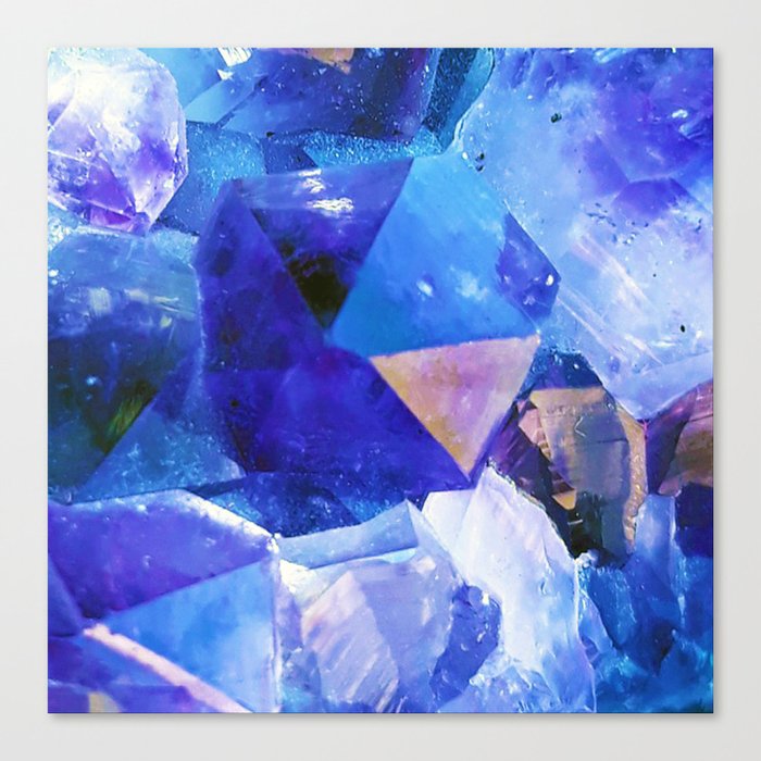 Blue Crystals Canvas Print
