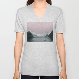 Early morning fishing V Neck T Shirt