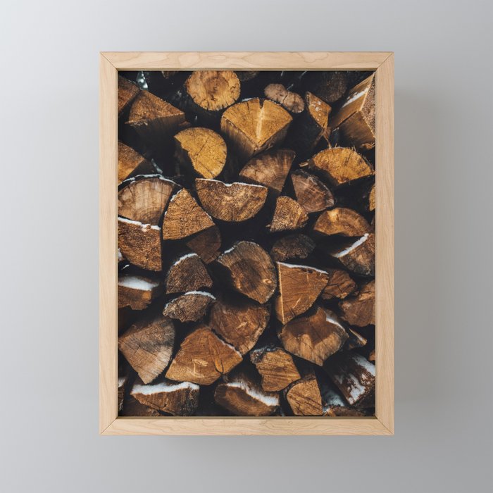 Firewood Framed Mini Art Print