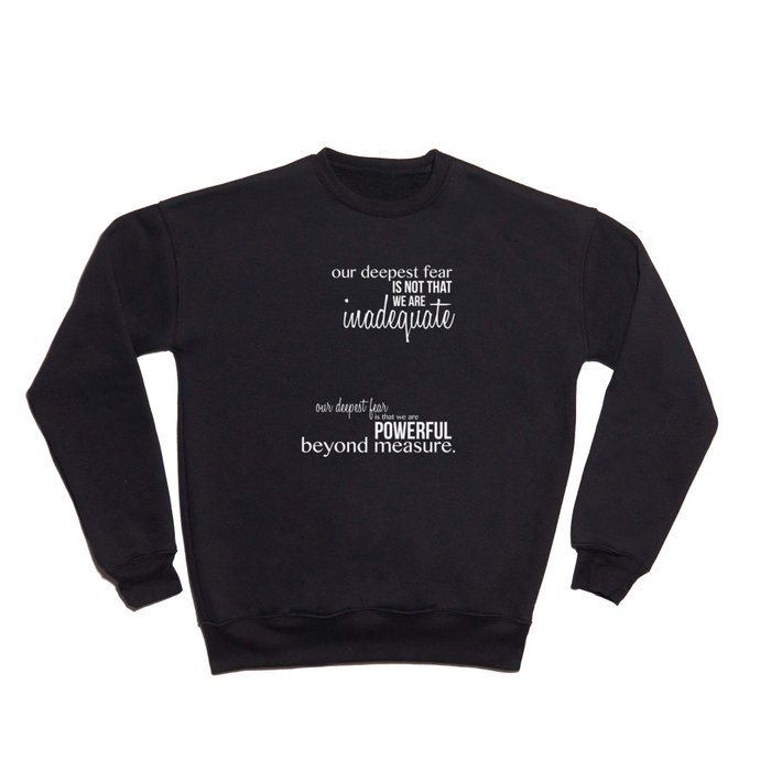Our Deepest Fear - Coach Carter - Quote Poster Crewneck Sweatshirt