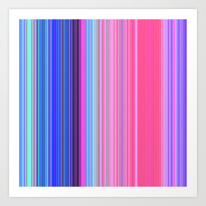 Multi Stripe Gradient Art Print