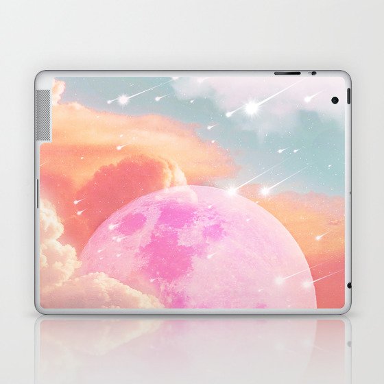 Pink Moon Landscape Laptop & iPad Skin