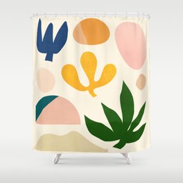 Abstraction_Floral_001 Shower Curtain