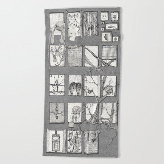 my window Beach Towel