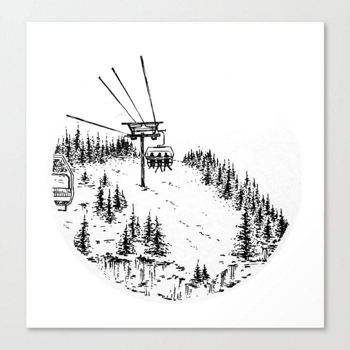 Ski Lift Canvas Print