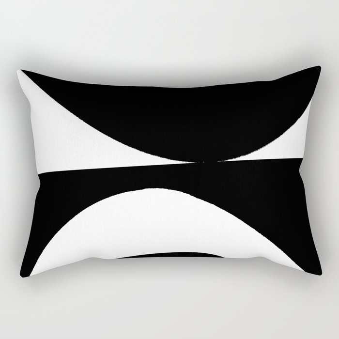 Black and white Rectangular Pillow