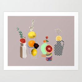 Still Life // Fruits & Flowers Art Print