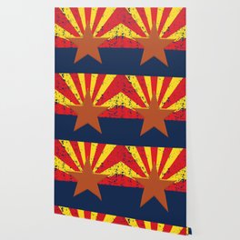 Arizona Flag Grunged Wallpaper