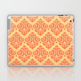 Victorian Gothic Pattern 545 Orange and Yellow Laptop Skin