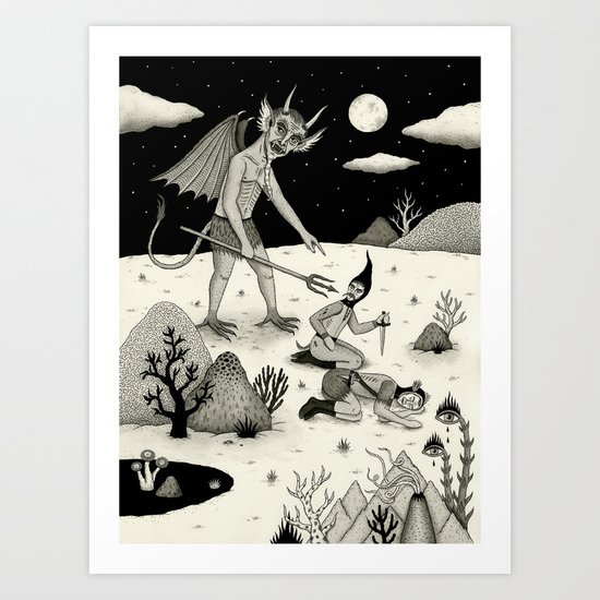 A Diabolical Act of Persuasion Art Print