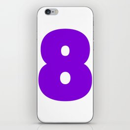 8 (Violet & White Number) iPhone Skin