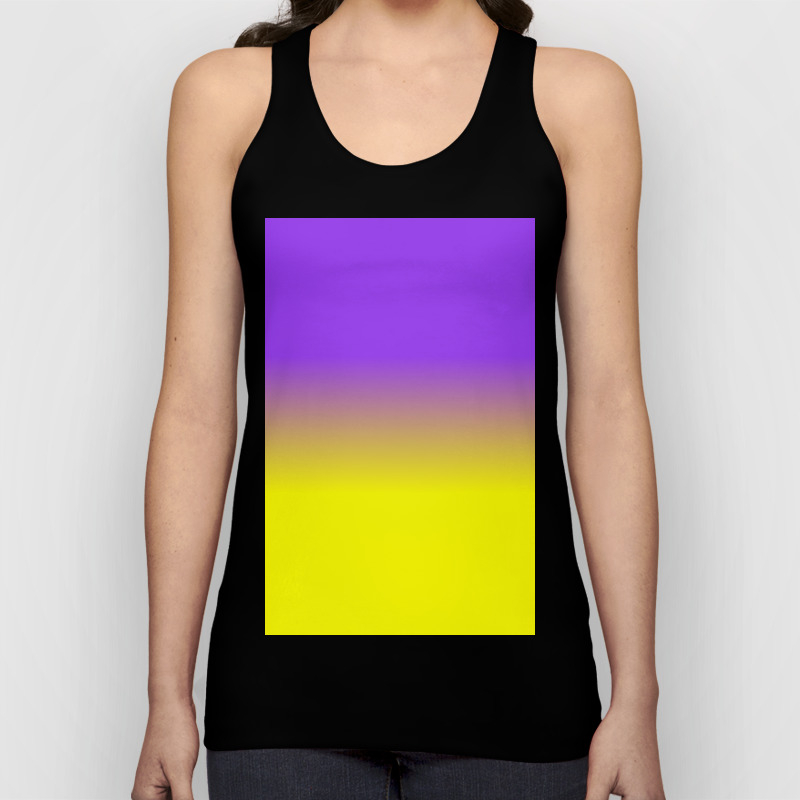 Neon Purple And Neon Yellow Ombre Shade Color Fade Tank Top By Podartist Society6