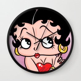 Betty Boop OG by Art In The Garage Wall Clock