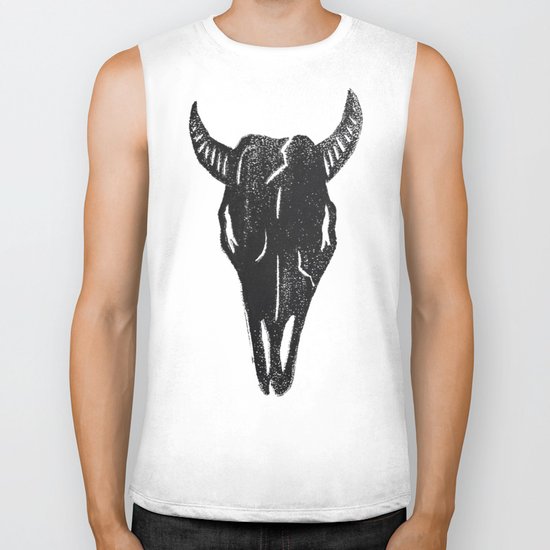 Stamped Skull Biker Tank