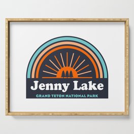 Jenny Lake Grand Teton National Park Rainbow Serving Tray