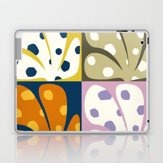 Spots patterned color leaves patchwork 4 Laptop & iPad Skin