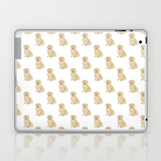 Dachshund (Long Haired, Cream) Laptop & iPad Skin