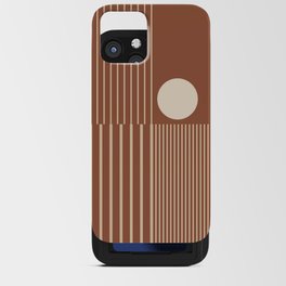 Stripes Pattern and Lines in Terracotta and Beige  (Sun Rise Abstract) iPhone Card Case