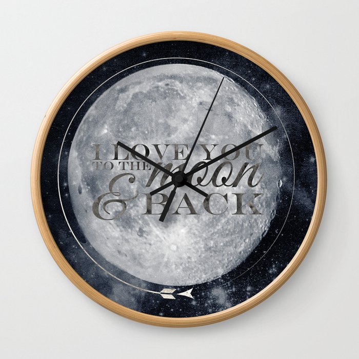 I Love You To The Moon & Back Wall Clock