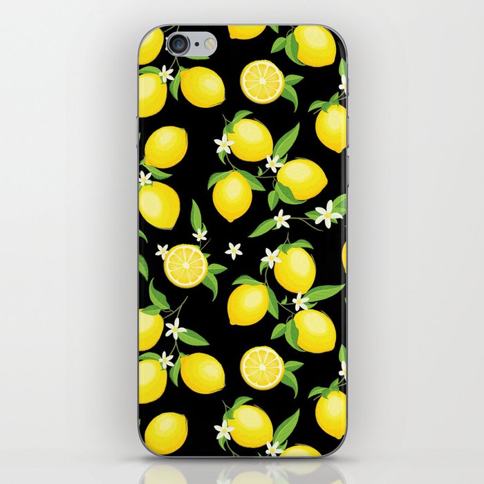 You're the Zest - Lemons on Black iPhone Skin