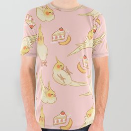 Pied Cockatiels all-over All Over Graphic Tee