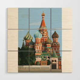 Moscow Illustration Wood Wall Art