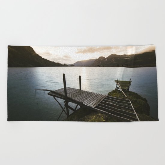 Salmon Sunrise Beach Towel