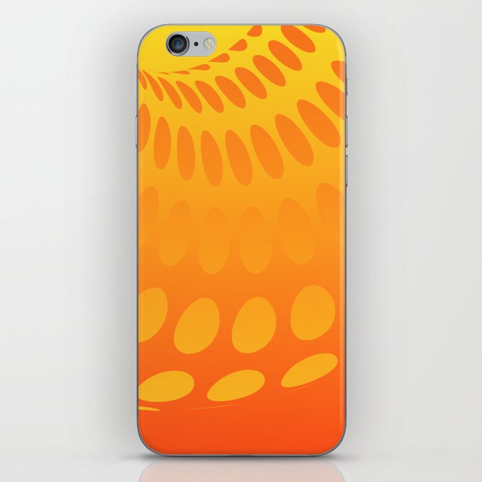 Orange abstract space background iPhone Skin