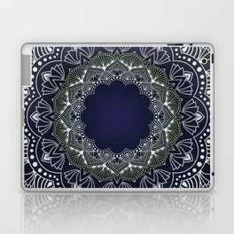 White & Blue Color Mandala Art Design Laptop Skin