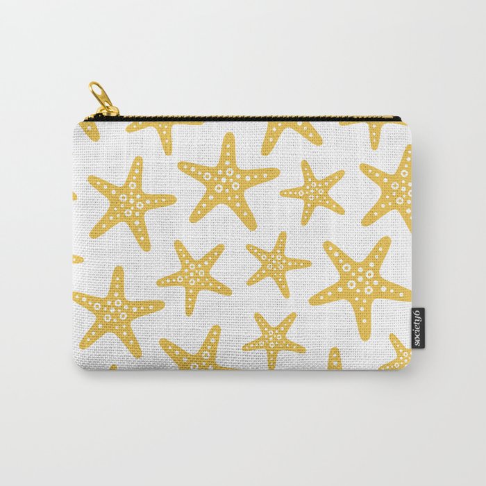 Sweet Starfish Pattern 227 Yellow Carry-All Pouch