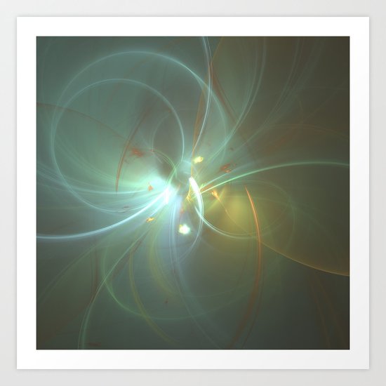 Holiday Glow Fractal Art Print
