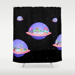Space Pods Shower Curtain