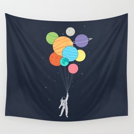 Planet Balloons Wall Tapestry