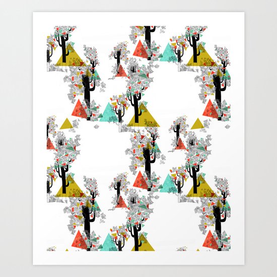 Tree Triangles Art Print