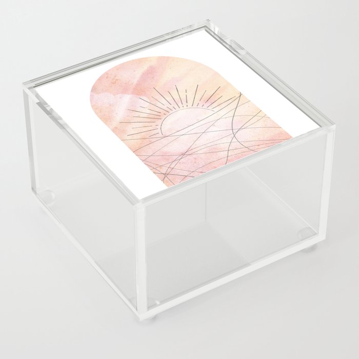Soft pink arch-sunrise #44 Acrylic Box
